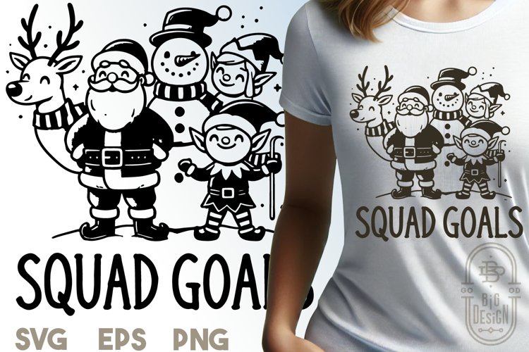 Christmas T-shirt Design | Squad Goals Saying SVG File