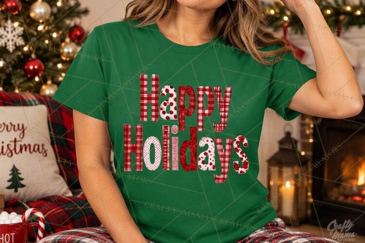 Red Christmas Phrase PNG Clipart Cute Holiday Quote Graphics example image 1