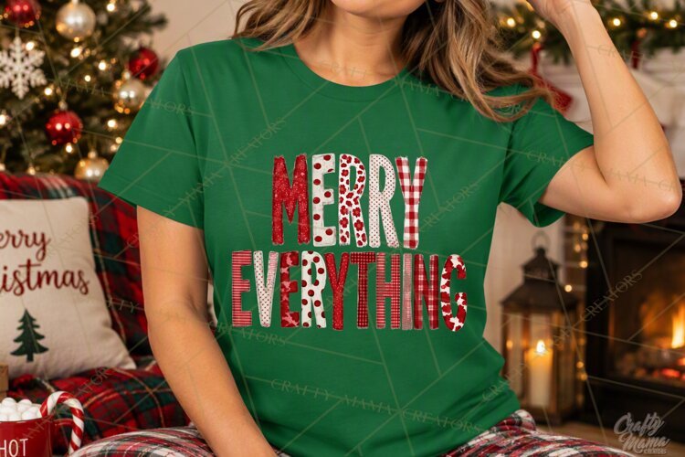 Red Christmas Phrase PNG Clipart Cute Holiday Quote Graphics example image 1