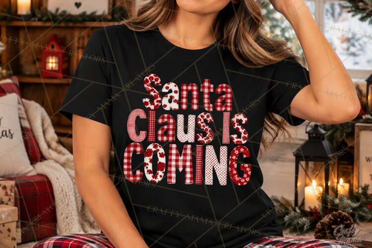 Red Christmas Phrase PNG Clipart Cute Holiday Quote Graphics example image 1