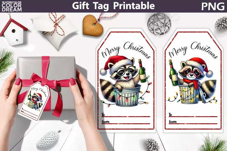 Christmas Gift Tags| Christmas Wine Gift Tag Printable