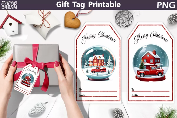 Red Truck Gift Tags | Christmas Tag Printable