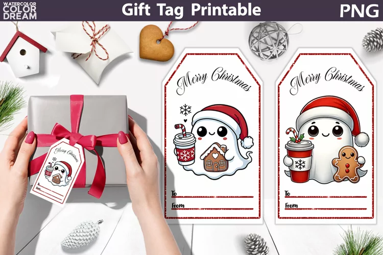 Christmas Ghost Gift Tags | Christmas Tag Printable