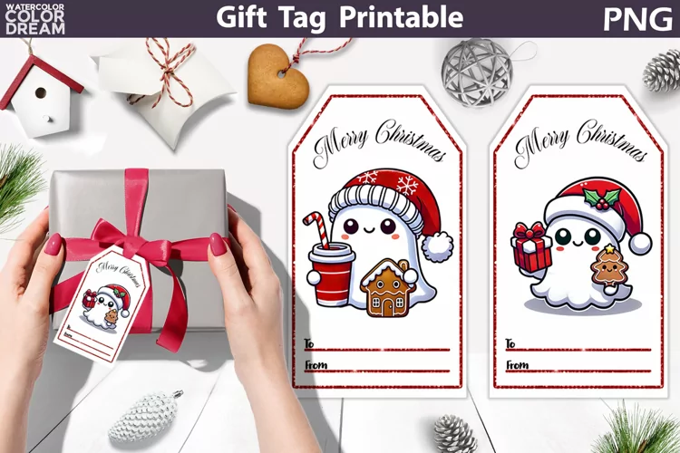 Christmas Ghost Gift Tags | Christmas Tag Printable