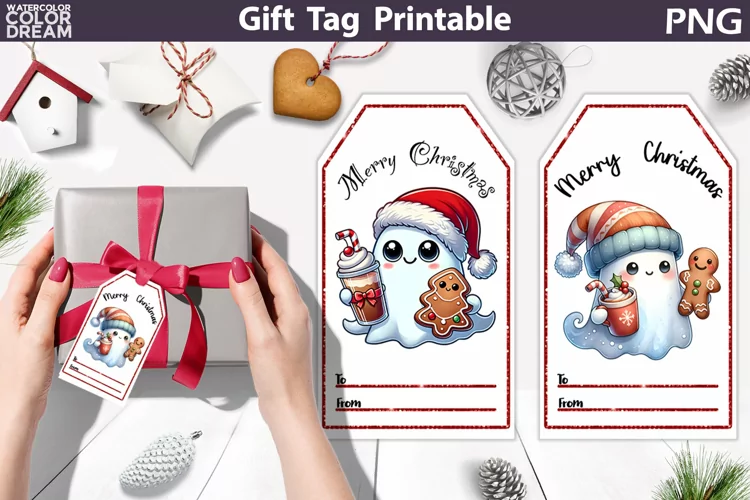 Christmas Ghost Gift Tags | Christmas Tag Printable