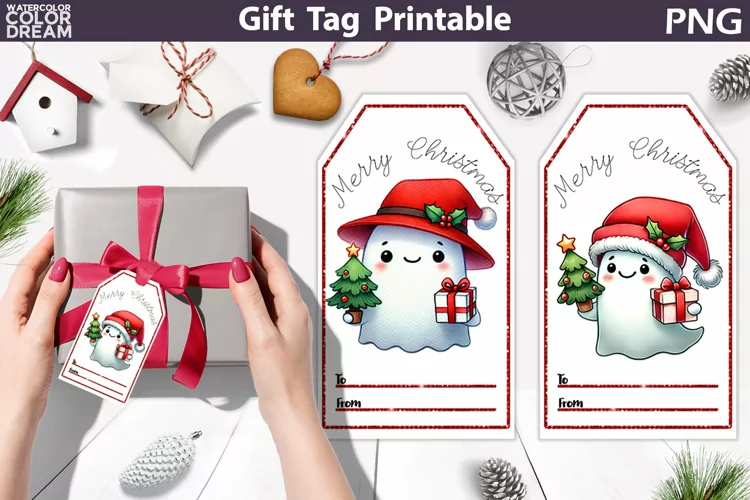 Christmas Ghost Gift Tags | Christmas Tag Printable