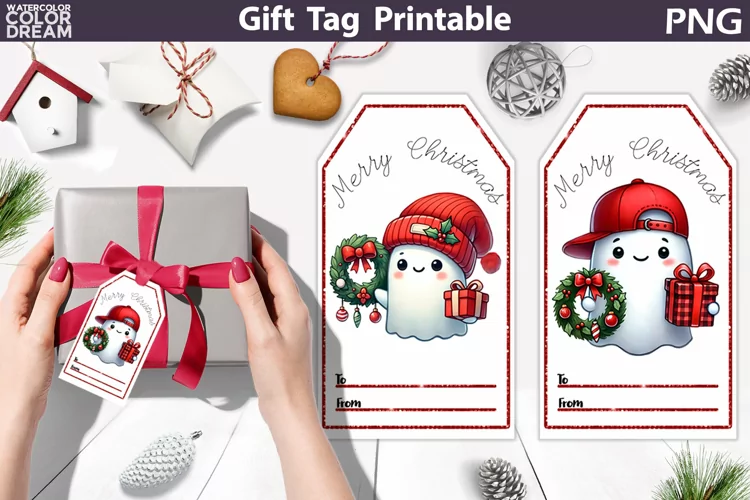 Christmas Ghost Gift Tags | Christmas Tag Printable