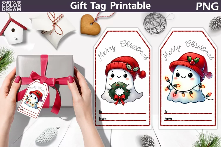 Christmas Ghost Gift Tags | Christmas Tag Printable