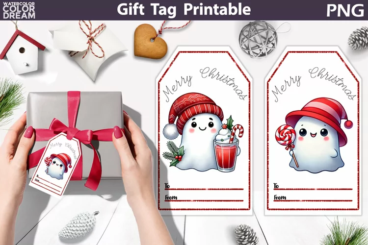 Christmas Ghost Gift Tags | Christmas Tag Printable