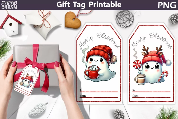 Christmas Ghost Gift Tags | Christmas Tag Printable