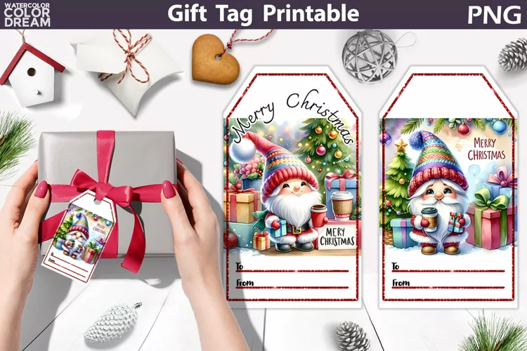 Christmas Gift Tag | Christmas Gnome Gift Tag Printable