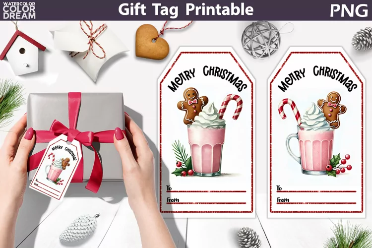 Christmas Gift Tag | Christmas Coffee Gift Tag Printable
