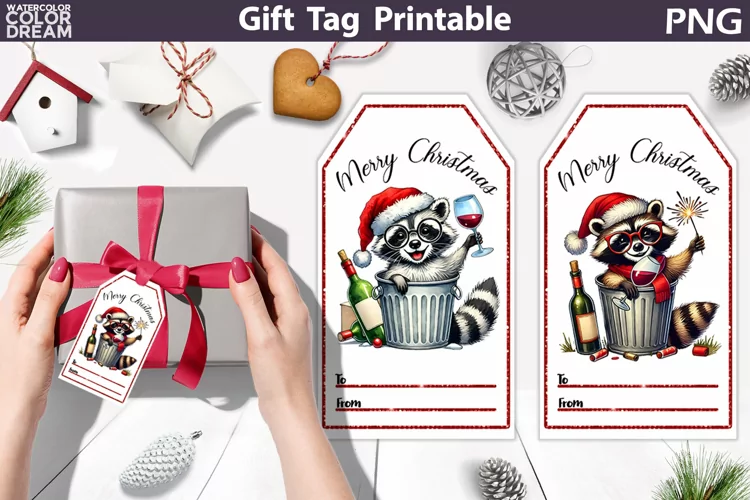 Christmas Gift Tags| Christmas Wine Gift Tag Printable