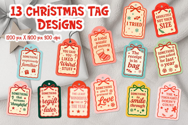 Funny Christmas Tag Printable | Sarcastic Holiday Design