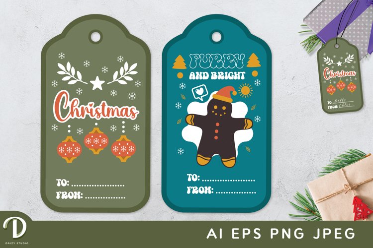 Christmas Tag Clipart Image 3