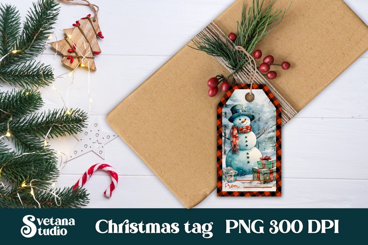 Christmas gift tags printable | Christmas snowman gift tag