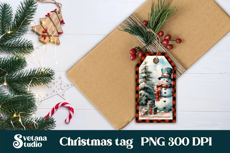 Christmas gift tags printable | Christmas snowman gift tag