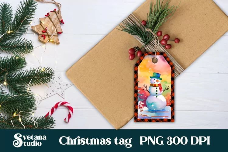 Christmas gift tags printable | Snowman gift tag
