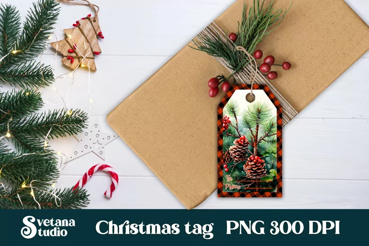 Christmas gift tags printable | Christmas tree cone gift tag