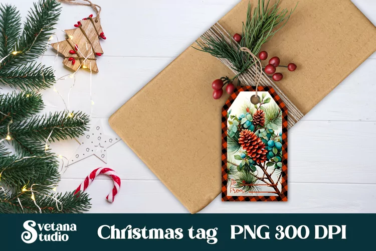 Christmas gift tags | Christmas tree gift tag printable