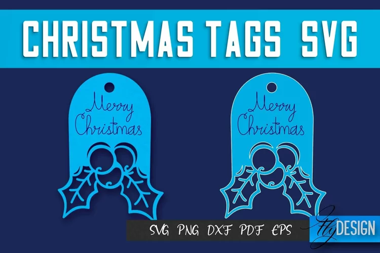 Christmas Tags SVG Design|Christmas Gift Decoration SVG |