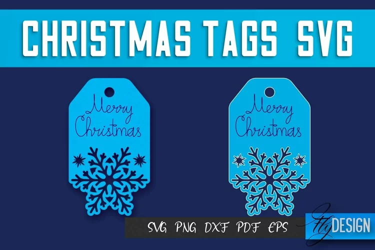 Christmas Tags SVG Design|Christmas Gift Decoration SVG |