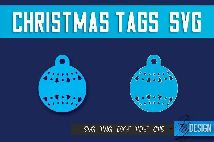 Christmas Tags SVG Design|Christmas Gift Decoration SVG |