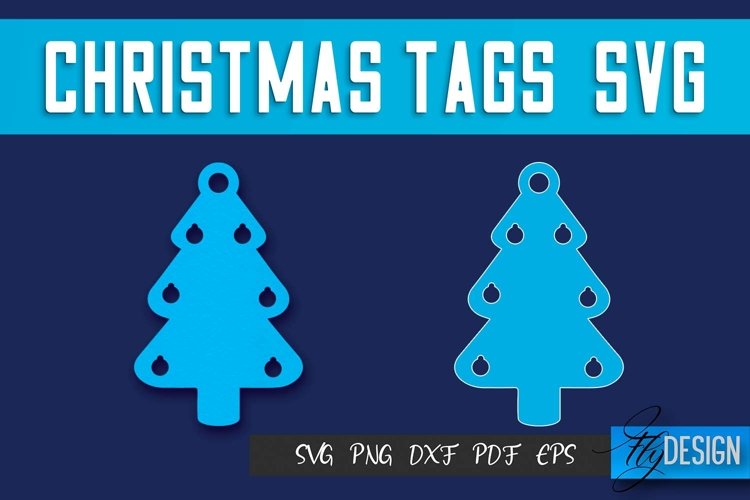 Christmas Tags SVG Design|Christmas Gift Decoration SVG | example image 1