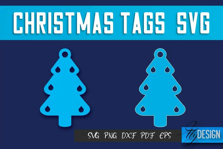 Christmas Tags SVG Design|Christmas Gift Decoration SVG |