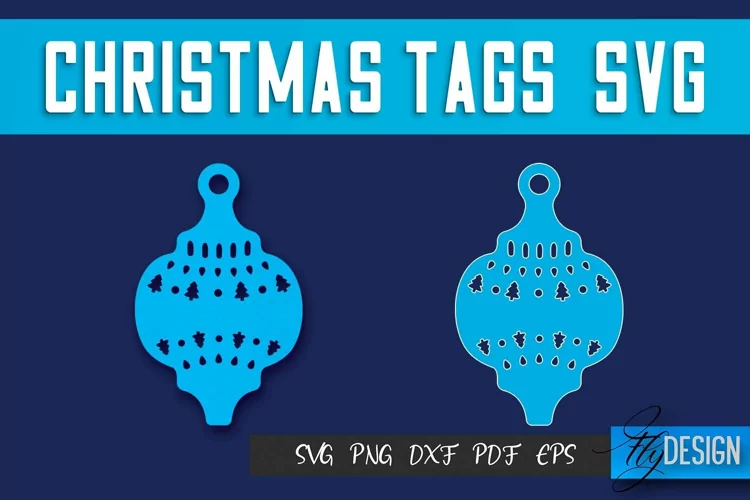 Christmas Tags SVG Design|Christmas Gift Decoration SVG |