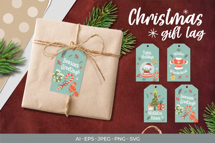 Lovely Christmas Sayings Gift Tags - Set of 4 Variations