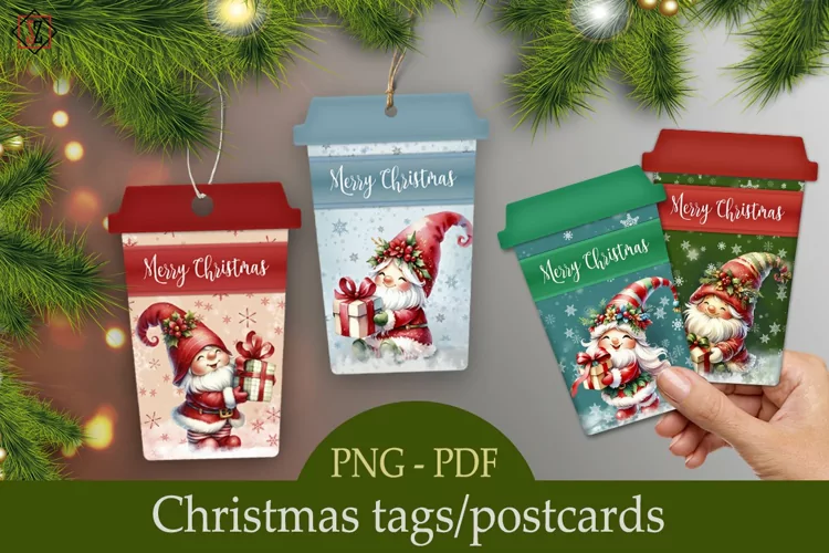Christmas tags/postcards