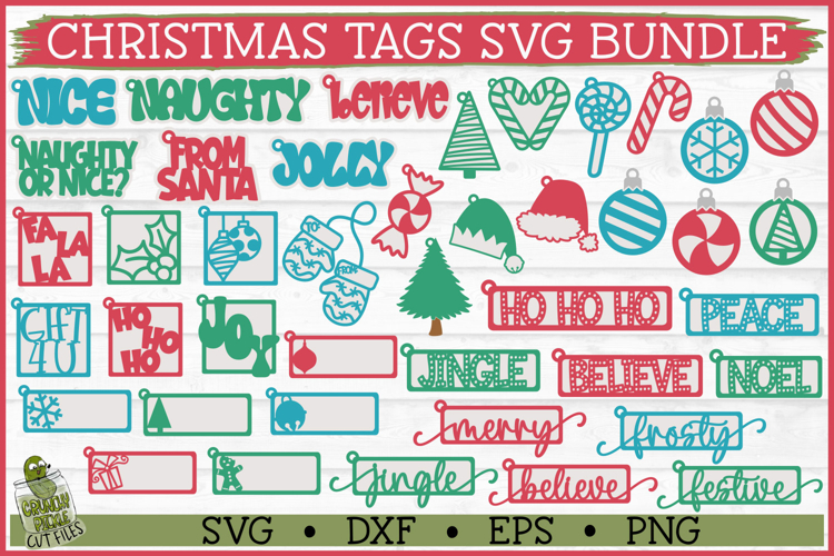 Christmas Tags SVG Bundle