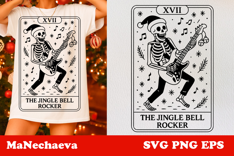 Christmas Skeleton Tarot Card SVG | The Carol Singers Clipar