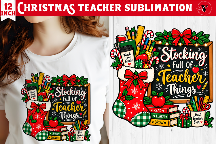 Teacher Christmas sublimation | Classroom Sublimation