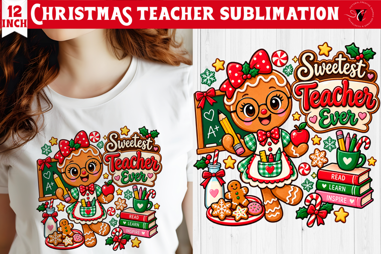 Teacher Christmas sublimation | Classroom Sublimation