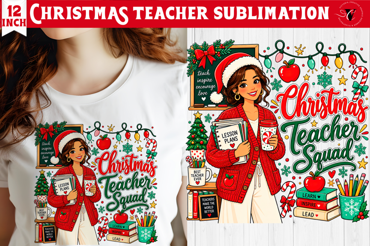 Teacher Christmas sublimation | Classroom Sublimation