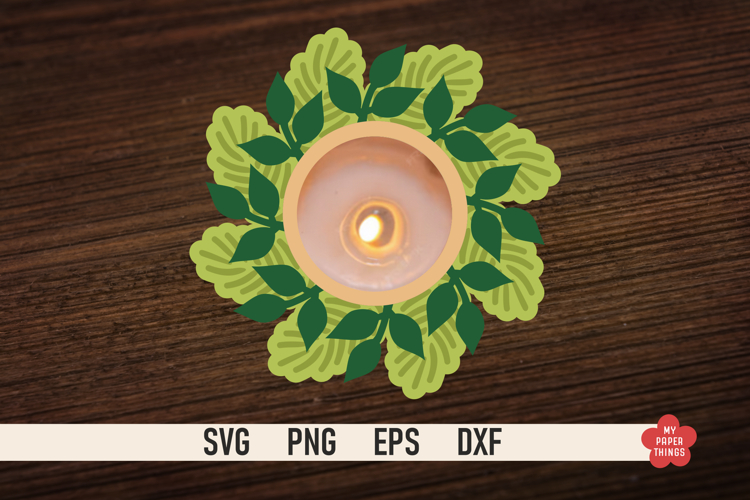 Christmas Tealight Candle Holder svg, Laser Cut Files