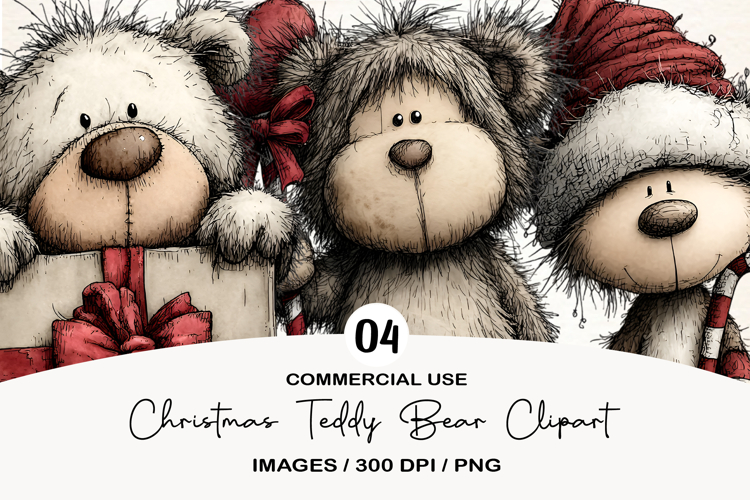 Christmas Teddy Bear Clipart