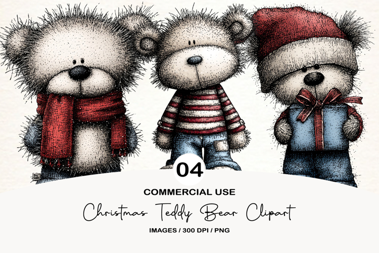 Christmas Teddy Bear Clipart