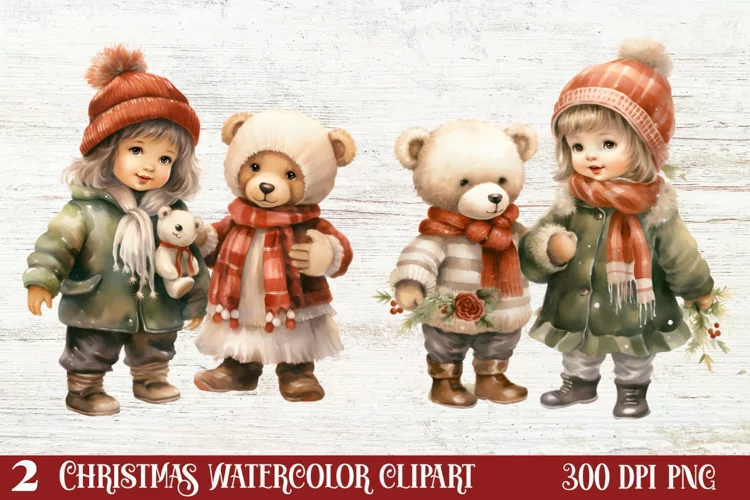 Christmas Teddy Bear Clipart Sublimation, Christmas PNG