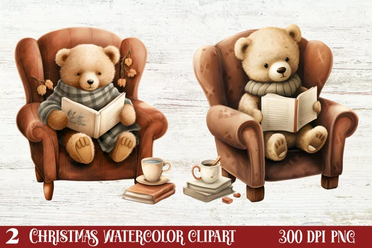 Christmas Teddy Bear Clipart Sublimation, Christmas PNG