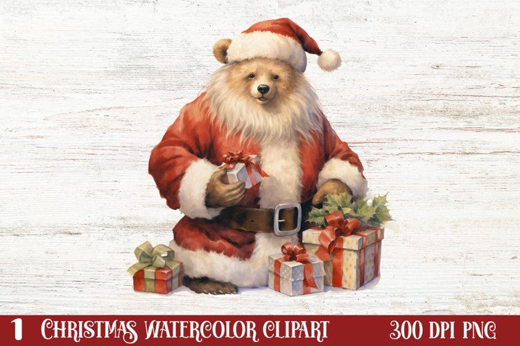 Christmas Bear Clipart Image 2
