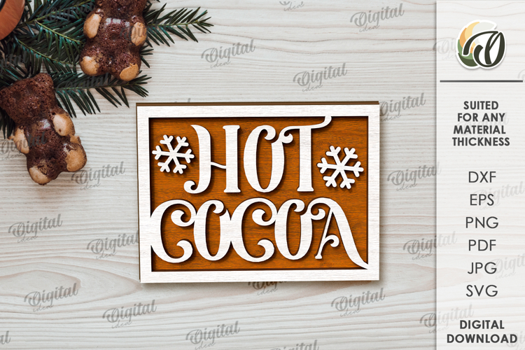 Christmas Tiered Tray Decor Laser Cut. Wall Decor SVG