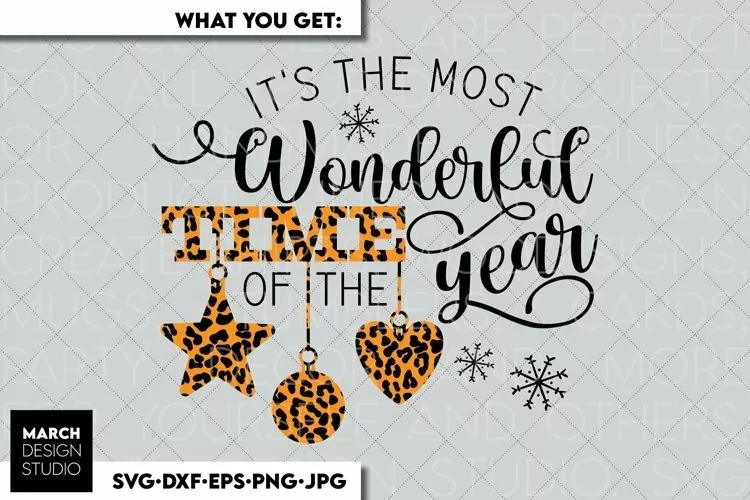 Christmas Shirt Design SVG PNG | Its The Most Wonderful Time