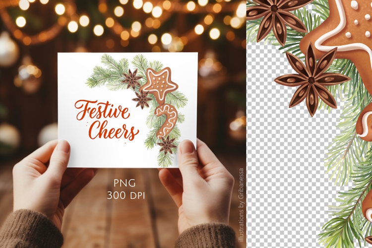 Christmas Top Corner Clipart PNG