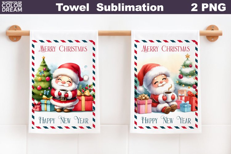 Santa Claus Kitchen Towel | Merry Christmas Towel