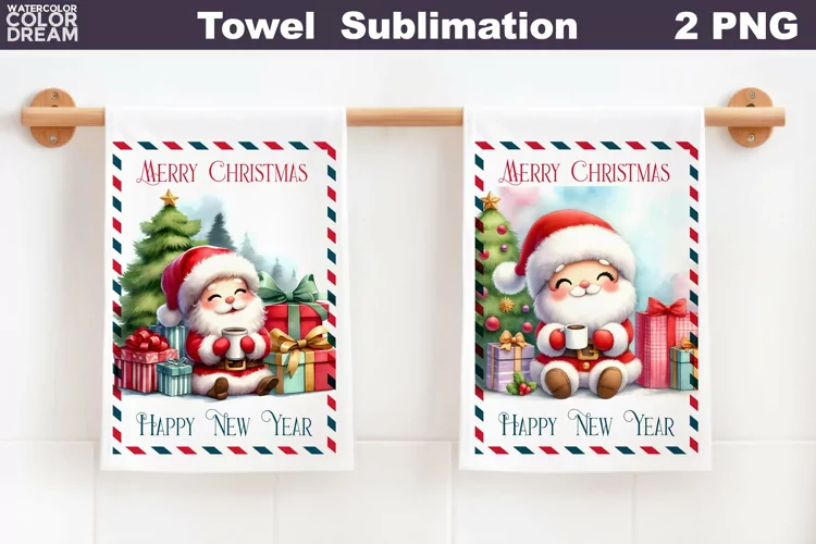 Santa Claus Kitchen Towel | Merry Christmas Towel
