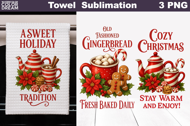 Vintage Christmas Cocoa Towel | Christmas Quotes Towel