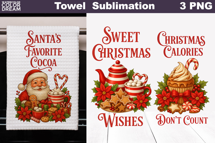 Vintage Christmas Cocoa Towel | Christmas Quotes Towel